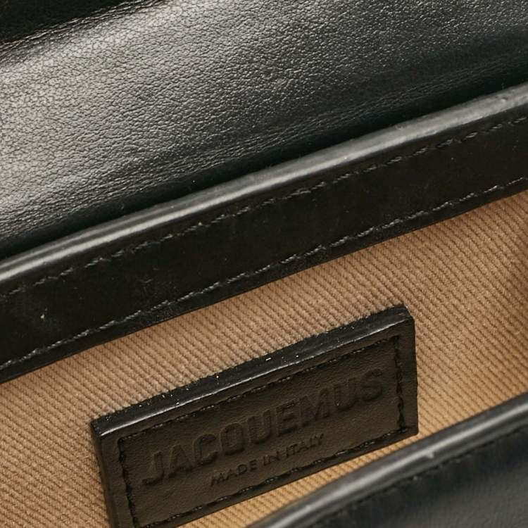 Pre Owned Jacquemus Black Leather Mini Le Chiquito Top Handle Bag