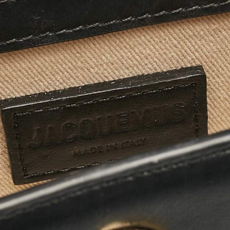 Pre Owned Jacquemus Black Leather Mini Le Chiquito Top Handle Bag