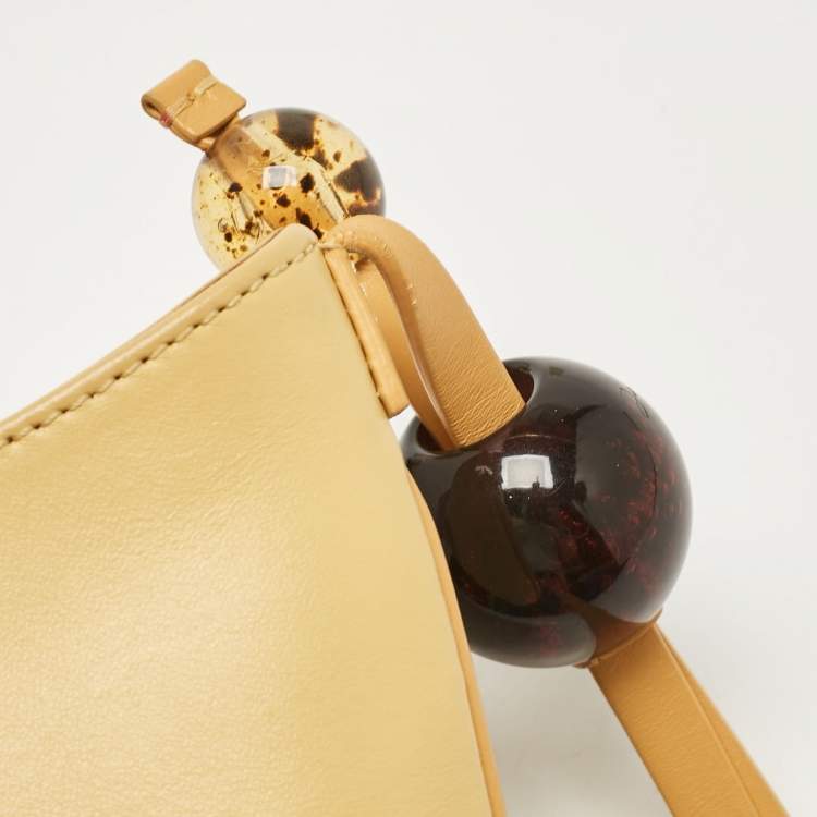 Pre Owned Jacquemus Light Yellow Leather Le Bisou Perle Bag