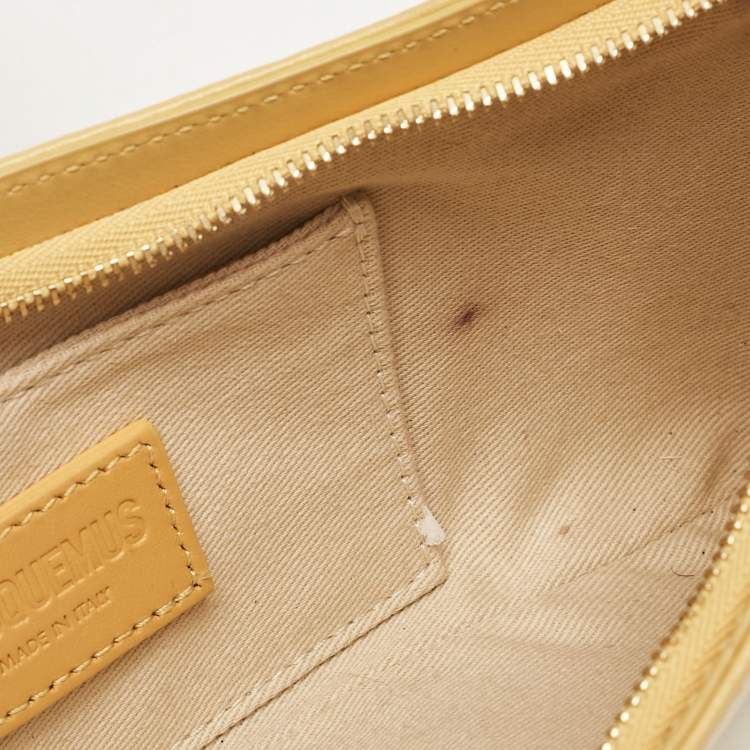 Pre Owned Jacquemus Light Yellow Leather Le Bisou Perle Bag