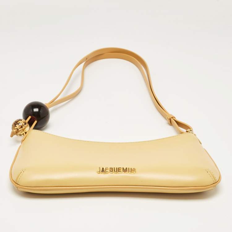 Pre Owned Jacquemus Light Yellow Leather Le Bisou Perle Bag