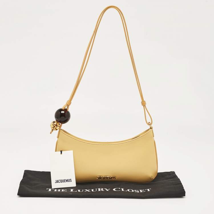 Pre Owned Jacquemus Light Yellow Leather Le Bisou Perle Bag
