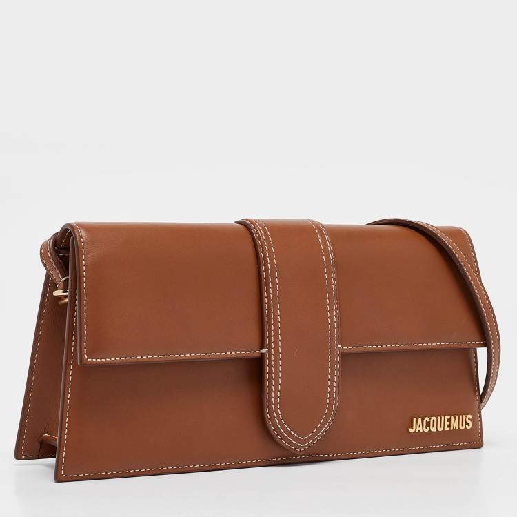 Pre Owned Jacquemus Brown Leather Le Bambino Long Shoulder Bag