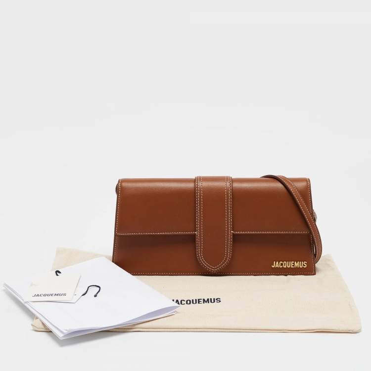 Pre Owned Jacquemus Brown Leather Le Bambino Long Shoulder Bag
