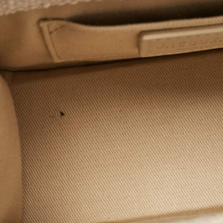 Pre Owned Jacquemus Off White Canvas Le Chiquito Noeud Top Handle Bag