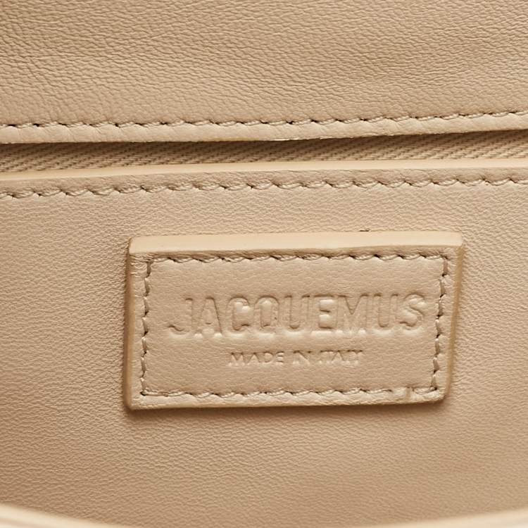 Pre Owned Jacquemus Beige Leather Le Bambimou Padded Shoulder Bag