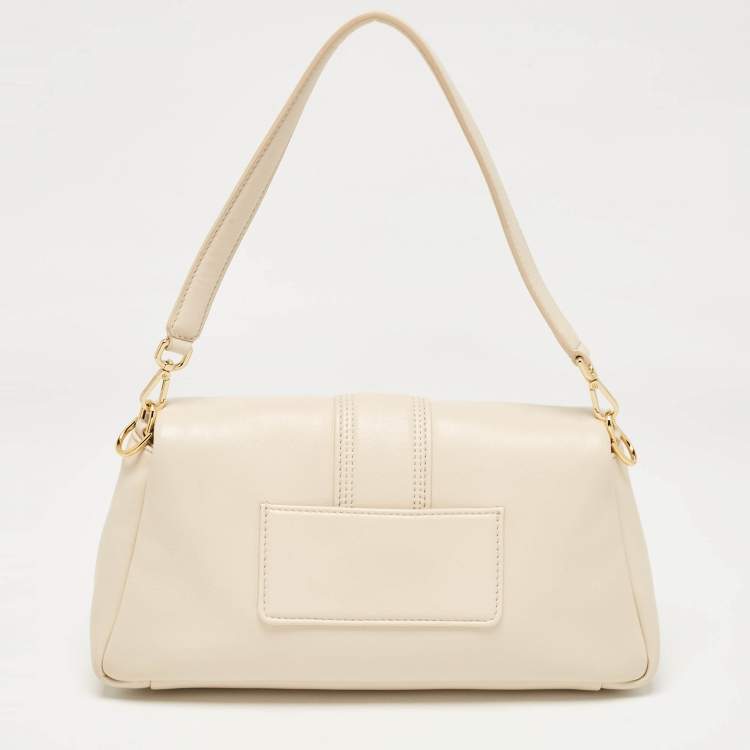 Pre Owned Jacquemus Beige Leather Le Bambimou Padded Shoulder Bag