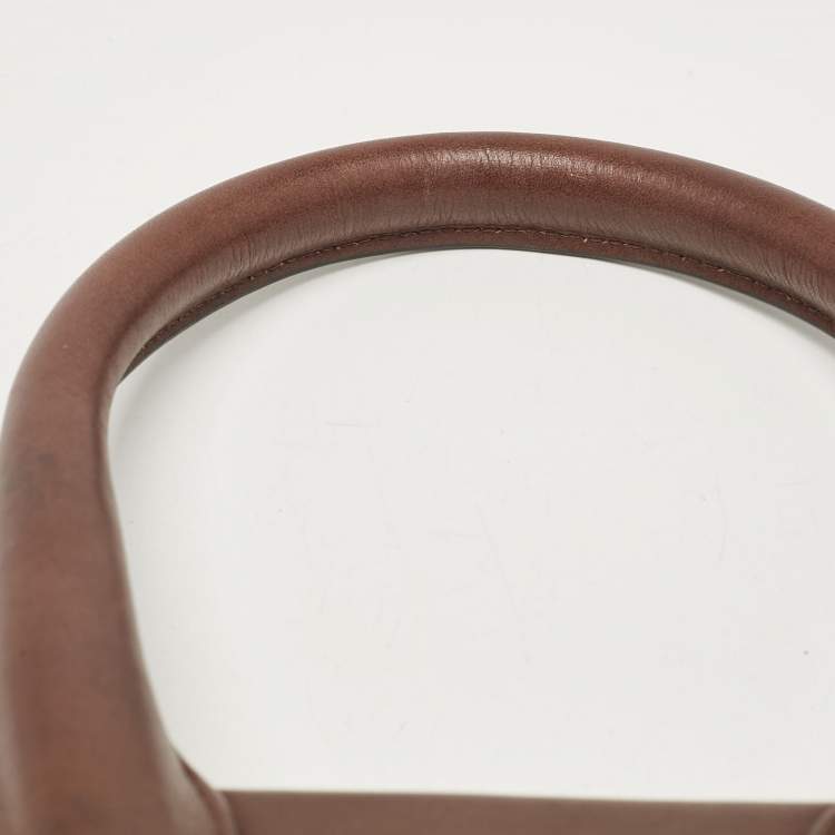 Pre Owned Jacquemus Brown Leather Le Chiquito Moyen Top Handle Bag