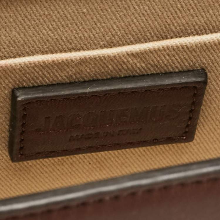 Pre Owned Jacquemus Brown Leather Le Chiquito Moyen Top Handle Bag