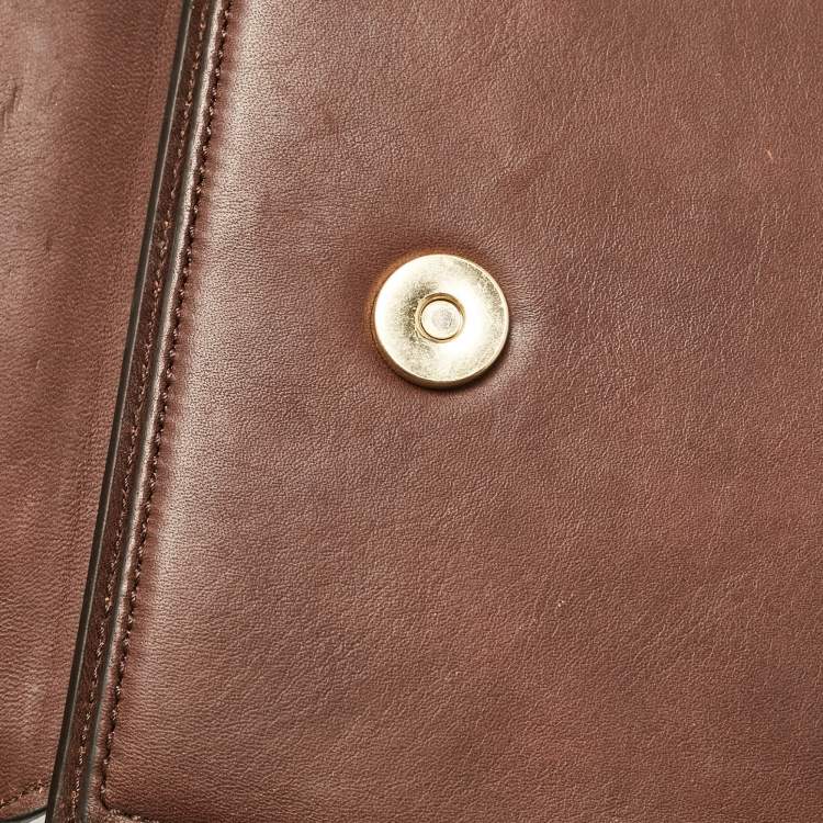 Pre Owned Jacquemus Brown Leather Le Chiquito Moyen Top Handle Bag