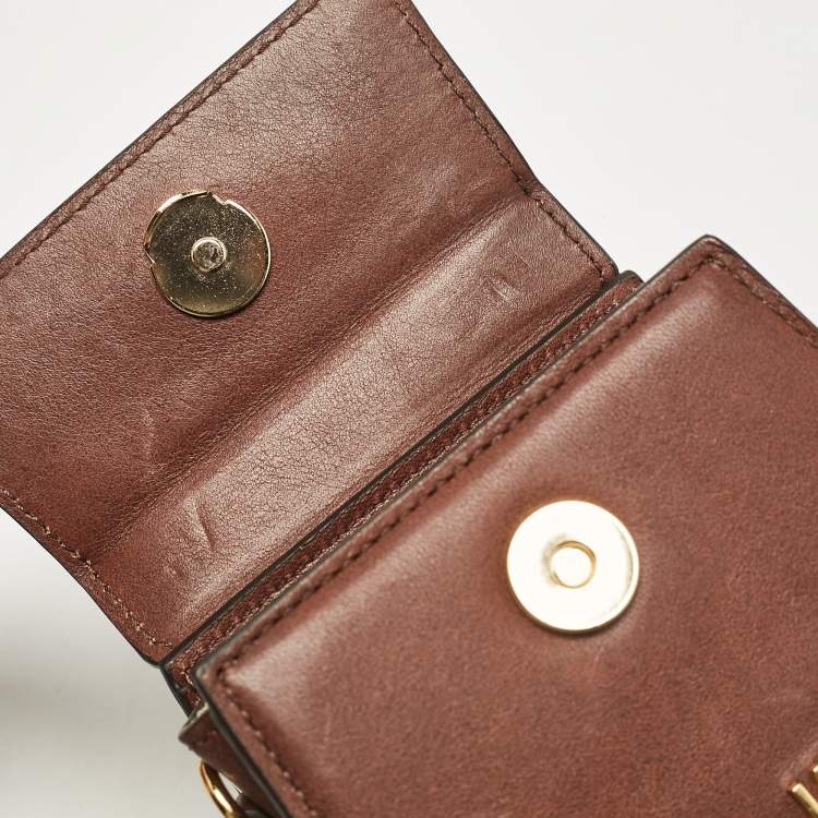 Pre Owned Jacquemus Dark Brown Leather Mini Le Chiquito Top Handle Bag