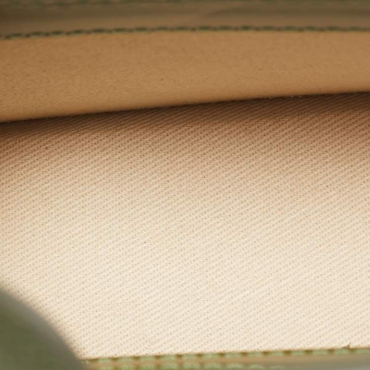 Pre Owned Jacquemus Olive Green Leather Le Bambino Top Handle Bag