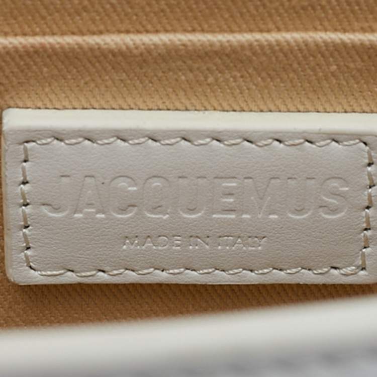 Pre Owned Jacquemus White Leather Leather Le Chiquito Moyen Top Handle Bag