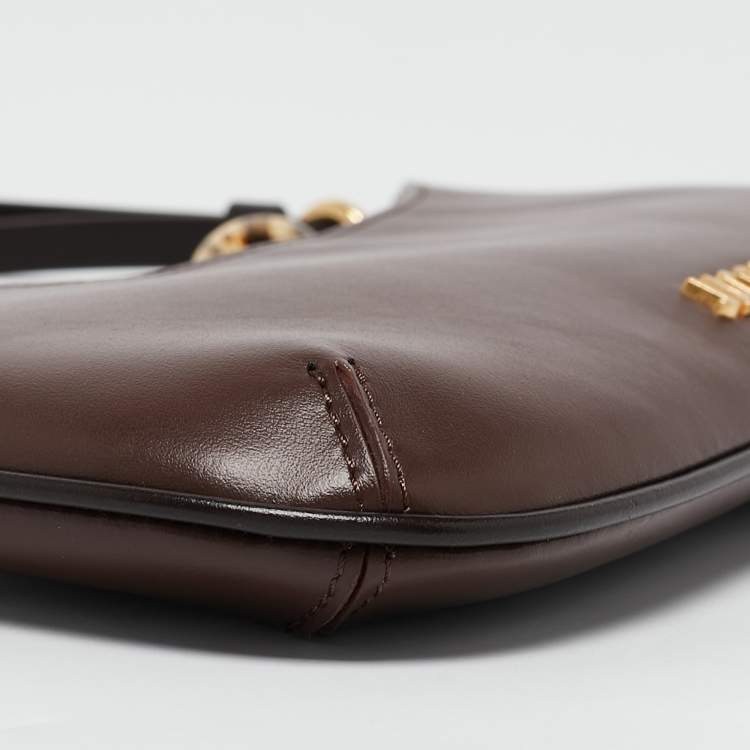Pre Owned Jacquemus Brown Leather Le Bisou Perle Shoulder Bag