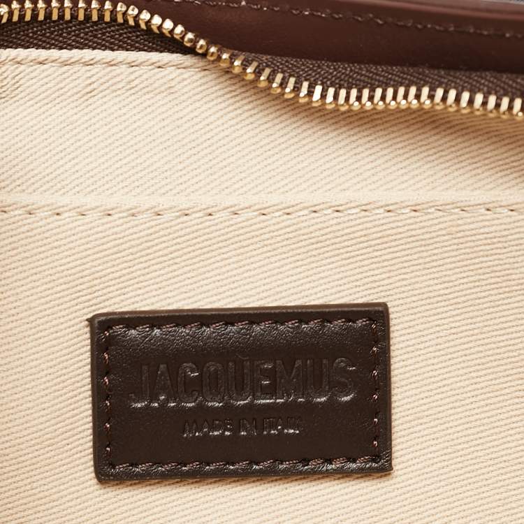 Pre Owned Jacquemus Brown Leather Le Bisou Perle Shoulder Bag