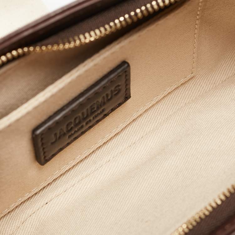 Pre Owned Jacquemus Brown Leather Le Bisou Perle Shoulder Bag