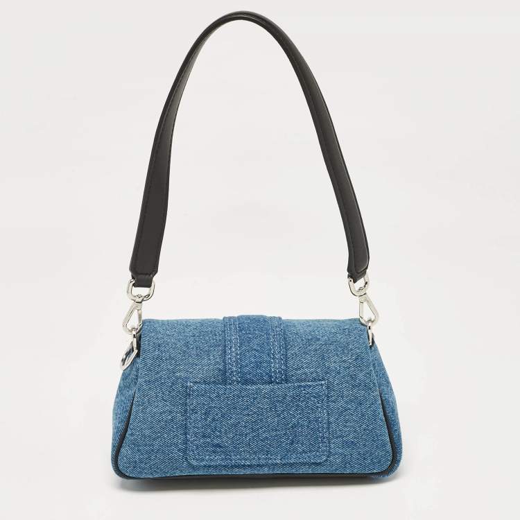 Pre Owned Jacquemus Blue Denim Le Petit Bambimou Shoulder Bag