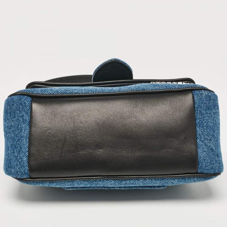 Pre Owned Jacquemus Blue Denim Le Petit Bambimou Shoulder Bag