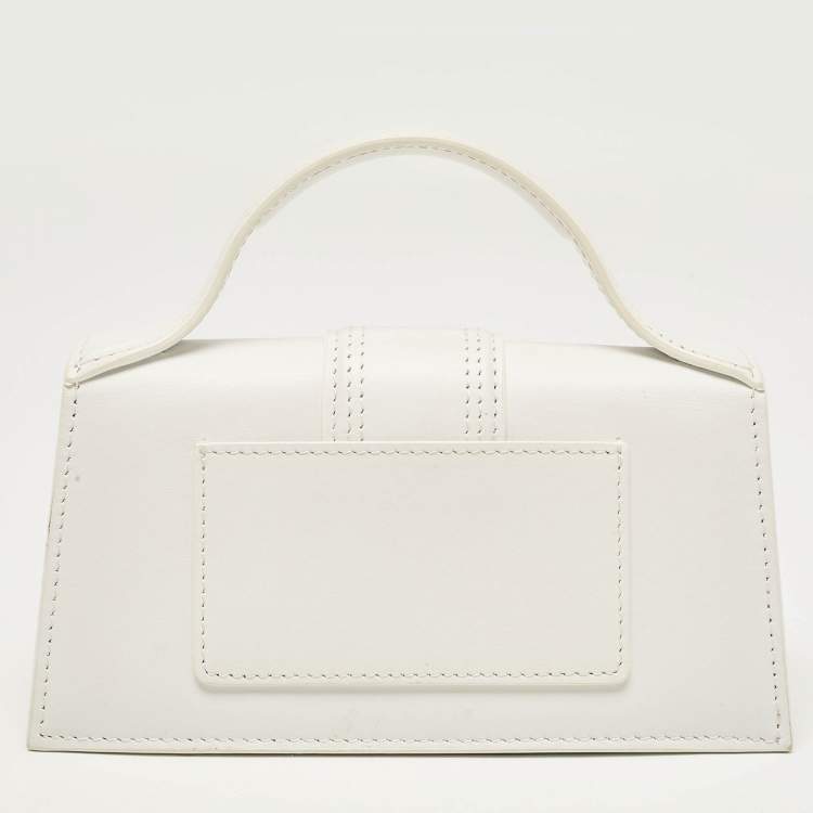 Pre Owned Jacquemus White Leather Mini Le Bambino Top Handle Bag