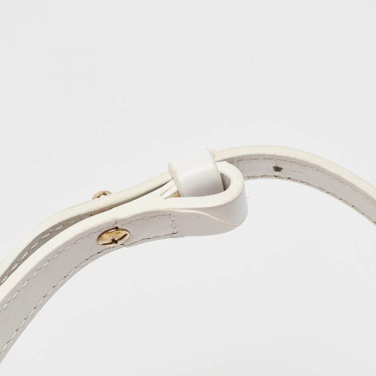 Pre Owned Jacquemus White Leather Le Chiquito Moyen Top Handle Bag
