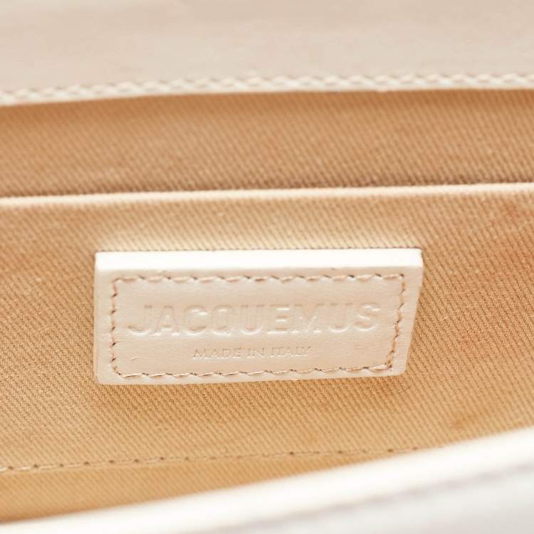 Pre Owned Jacquemus White Leather Le Chiquito Moyen Top Handle Bag