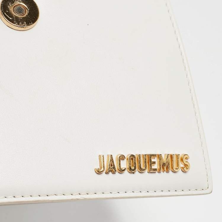 Pre Owned Jacquemus White Leather Le Chiquito Moyen Top Handle Bag