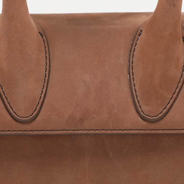 Pre Owned Jacquemus Brown Leather Le Chiquito Noeud Top Handle Bag