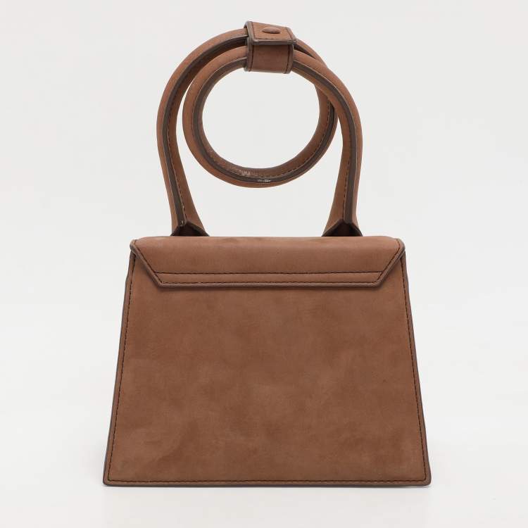 Pre Owned Jacquemus Brown Leather Le Chiquito Noeud Top Handle Bag