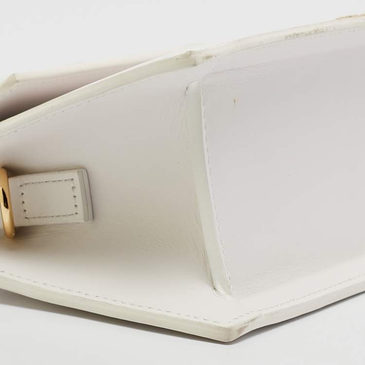 Pre Owned Jacquemus White Leather Le Chiquito Moyen Top Handle Bag