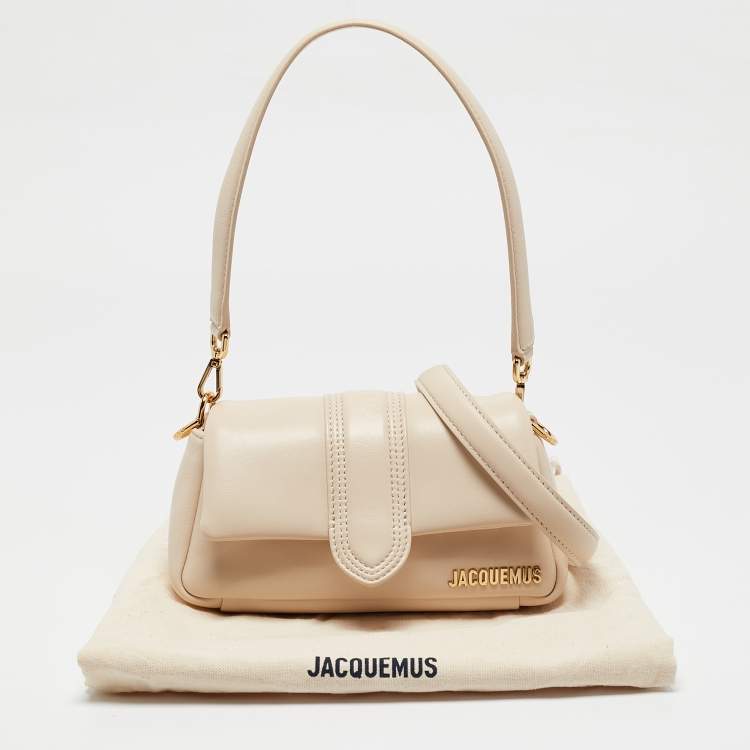 Pre Owned Jacquemus Beige Padded Leather Le Petit Bambimou Shoulder Bag