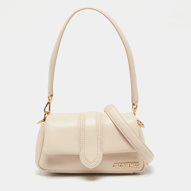 Pre Owned Jacquemus Beige Padded Leather Le Petit Bambimou Shoulder Bag