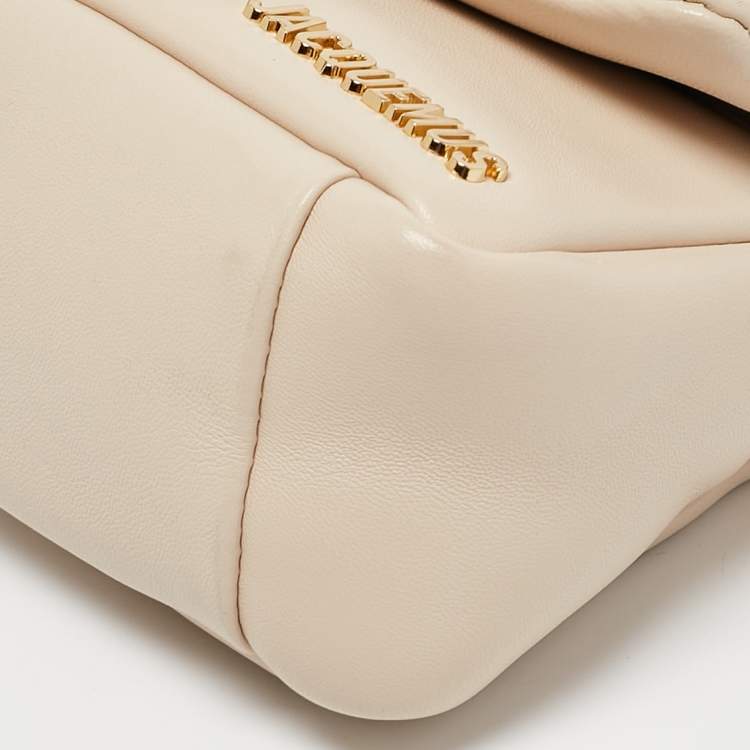 Pre Owned Jacquemus Beige Padded Leather Le Petit Bambimou Shoulder Bag