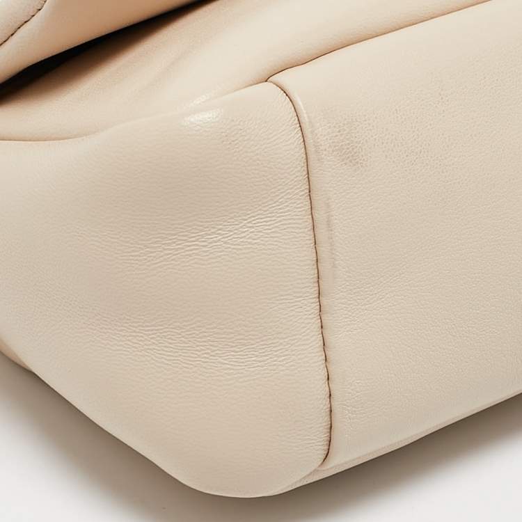Pre Owned Jacquemus Beige Padded Leather Le Petit Bambimou Shoulder Bag
