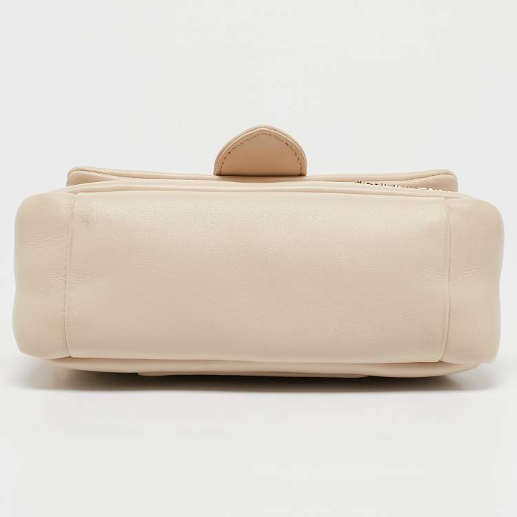 Pre Owned Jacquemus Beige Padded Leather Le Petit Bambimou Shoulder Bag