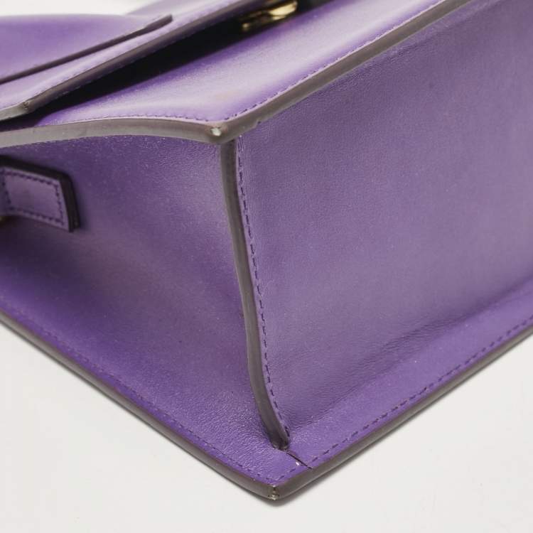مملوكة مسبقًا Jacquemus Purple Leather Grand Le Chiquito Top Handle Bag
