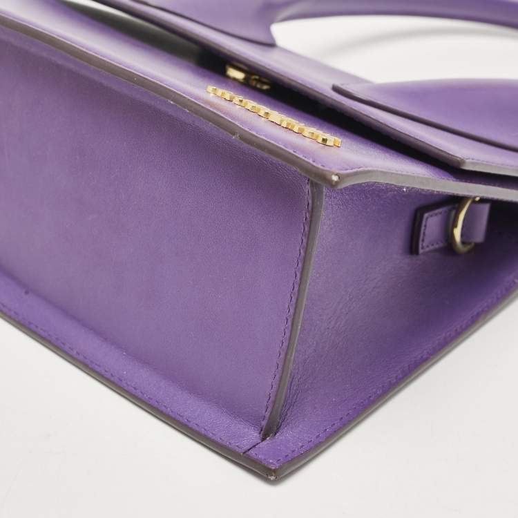 مملوكة مسبقًا Jacquemus Purple Leather Grand Le Chiquito Top Handle Bag