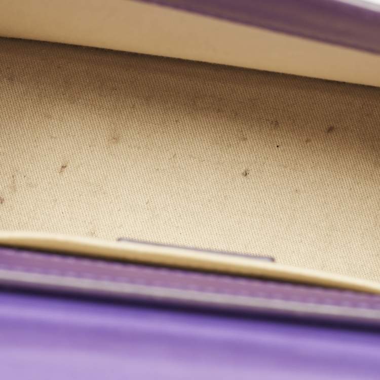 مملوكة مسبقًا Jacquemus Purple Leather Grand Le Chiquito Top Handle Bag