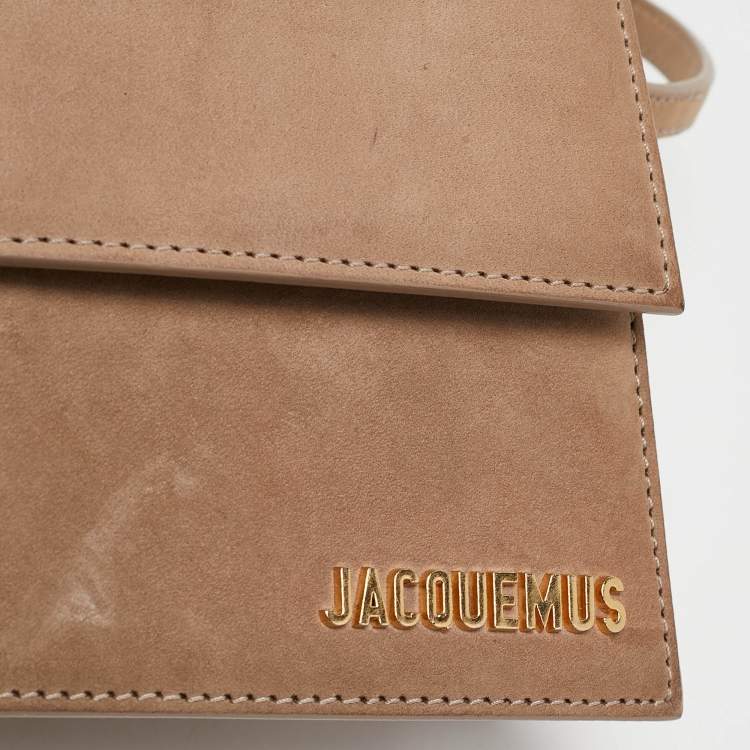Pre Owned Jacquemus Brown Suede Le Bambino Long Shoulder Bag