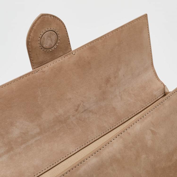 Pre Owned Jacquemus Brown Suede Le Bambino Long Shoulder Bag