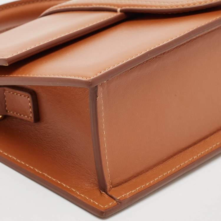 Pre Owned Jacquemus Brown Leather Le Grand Bambino Top Handle Bag