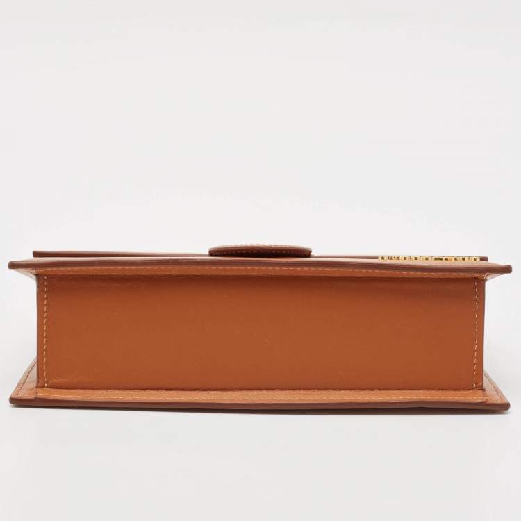 Pre Owned Jacquemus Brown Leather Le Grand Bambino Top Handle Bag