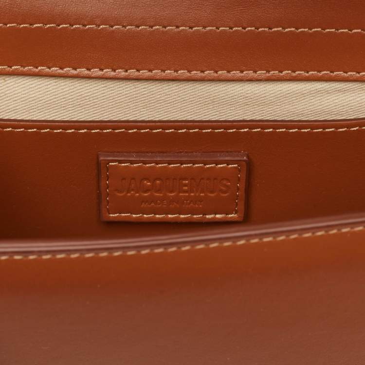 Pre Owned Jacquemus Brown Leather Le Grand Bambino Top Handle Bag