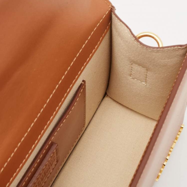 Pre Owned Jacquemus Brown Leather Le Grand Bambino Top Handle Bag