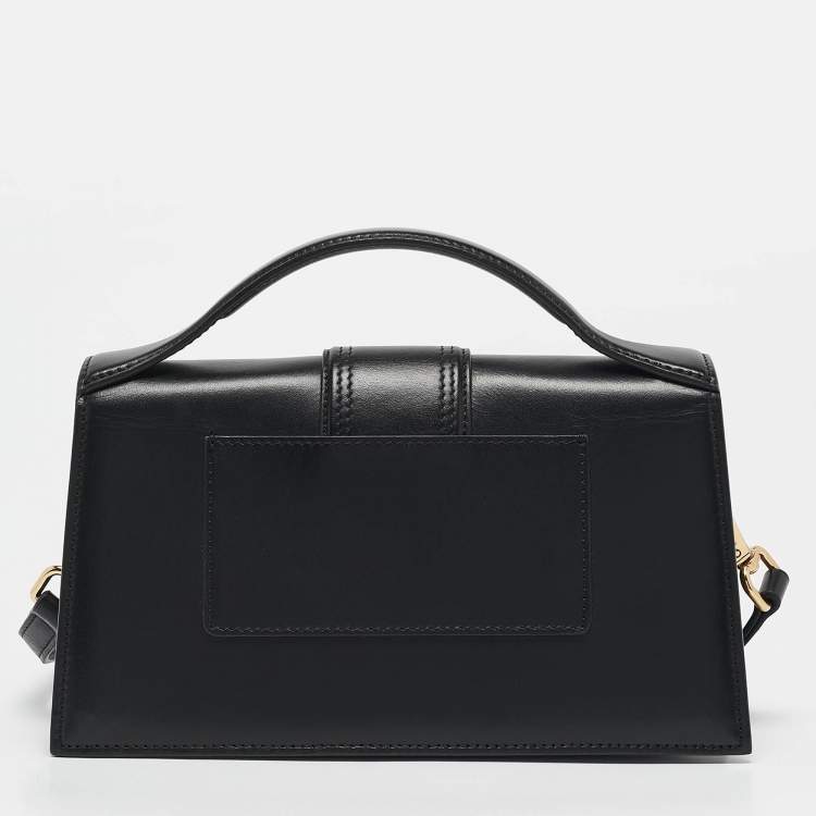 Pre Owned Jacquemus Black Leather Le Grand Bambino Top Handle Bag