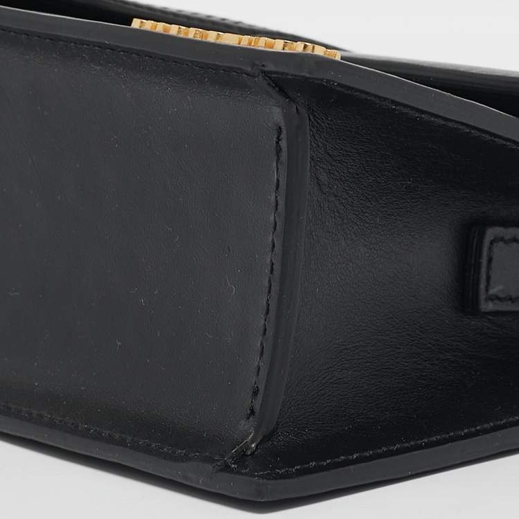 Pre Owned Jacquemus Black Leather Le Grand Bambino Top Handle Bag