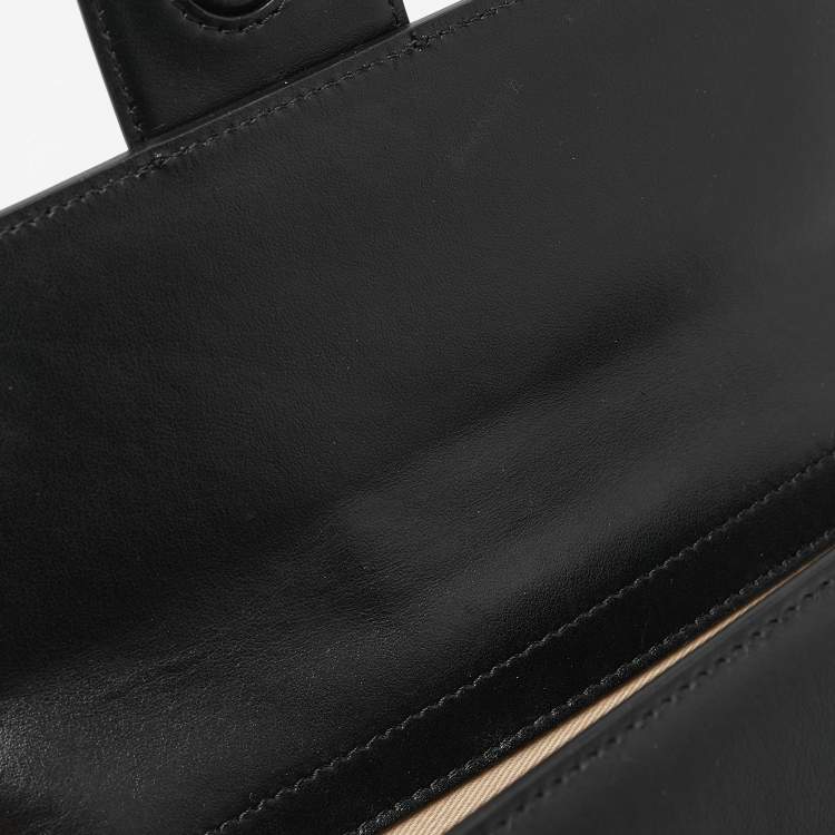 Pre Owned Jacquemus Black Leather Le Grand Bambino Top Handle Bag