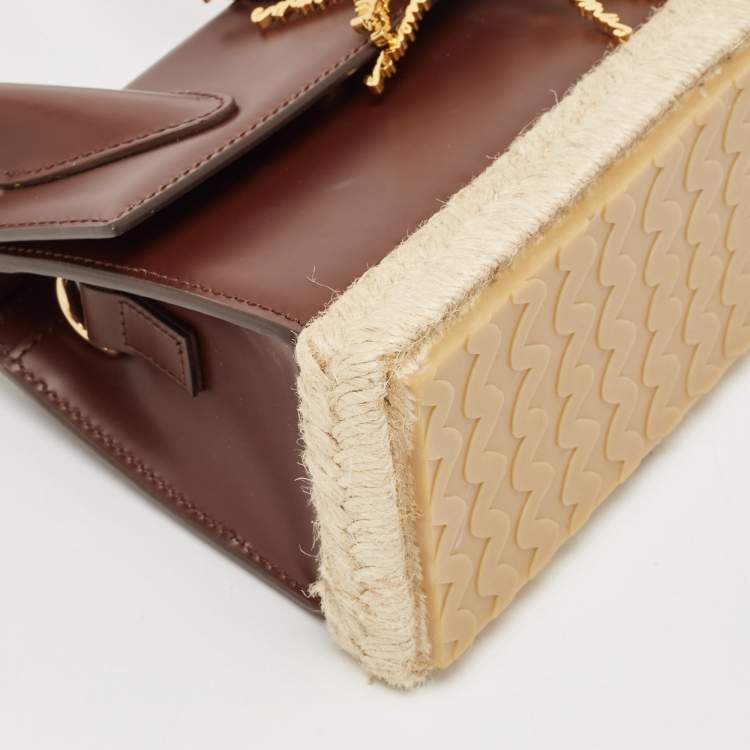 مملوكة مسبقًا Jacquemus Dark Brown Leather Le Chiquito Moyen Cordao Top Handle Bag