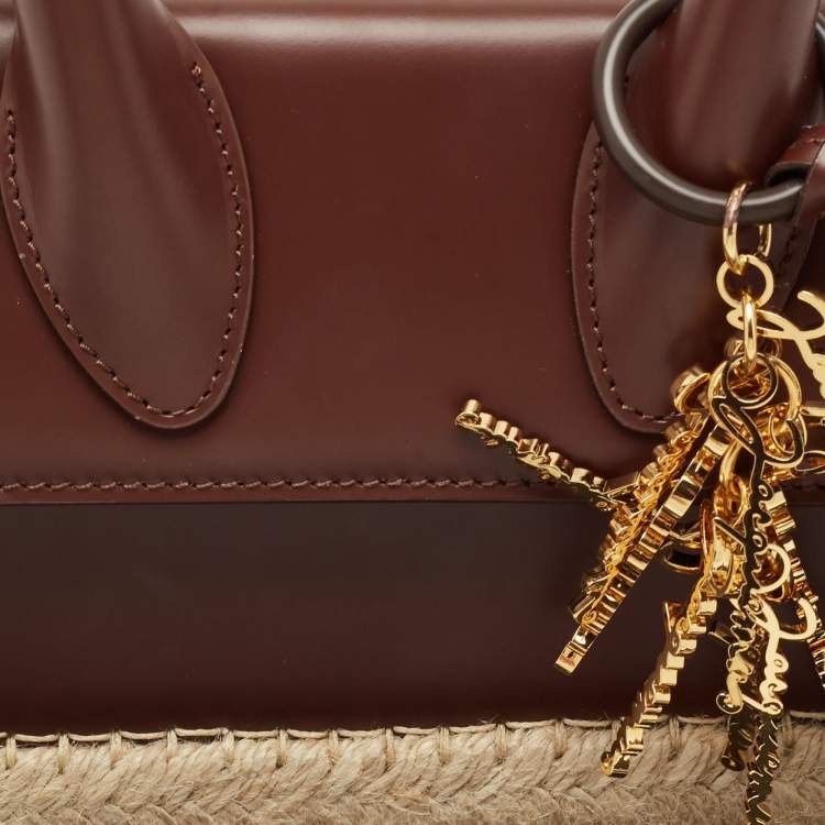 مملوكة مسبقًا Jacquemus Dark Brown Leather Le Chiquito Moyen Cordao Top Handle Bag