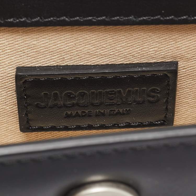 Pre Owned Jacquemus Black Leather Mini Le Chiquito Top Handle Bag