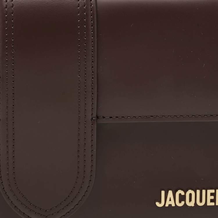 Pre Owned Jacquemus Dark Brown Leather Le Grand Bambino Top Handle Bag